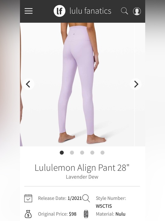 lululemon athletica Pants - lululemon athletica Align Pant 28" Lavender Dew